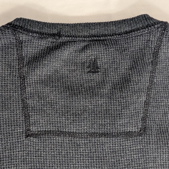 G.H. Bass & Co. Charcoal Long Sleeve Waffle-Knit Thermal Henley Shirt Sized XL - Picture 5 of 8